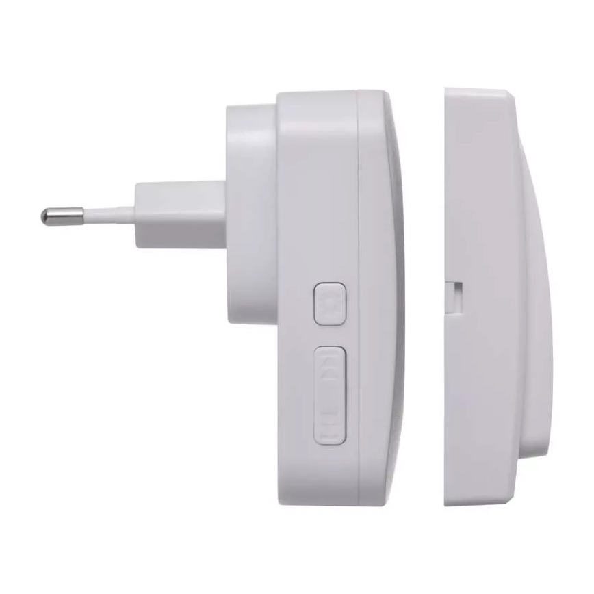 Bezdrátový zvonek do zásuvky 230V IP44 bílá