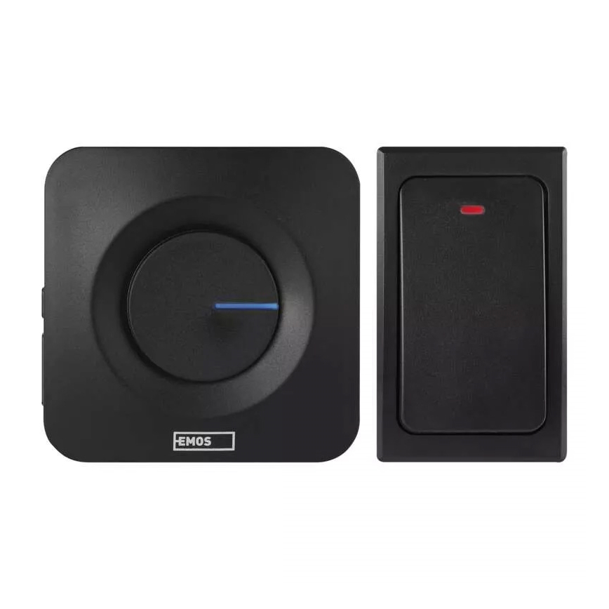 Bezdrátový zvonek do zásuvky 230V IP44 černá