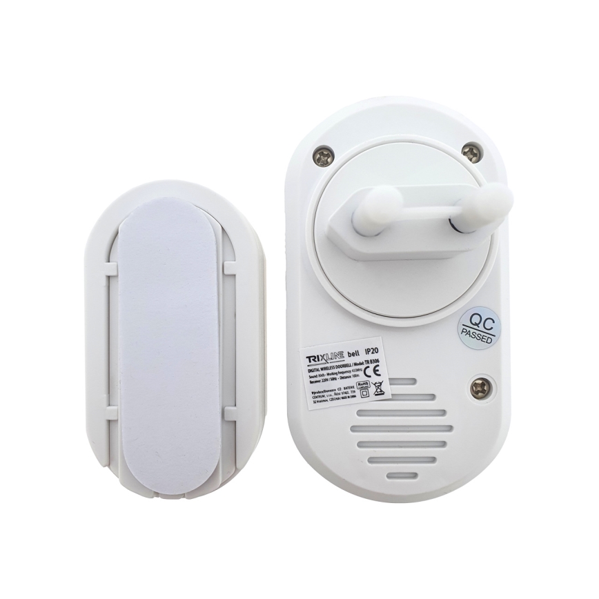Bezdrátový zvonek do zásuvky BELL 230V + 1x23A hnědá