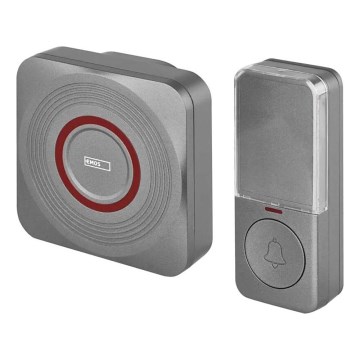 Bezdrátový zvonek do zásuvky GoSmart 230V + 1xCR2032 šedá Wi-Fi
