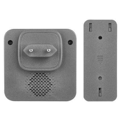 Bezdrátový zvonek do zásuvky GoSmart 230V + 1xCR2032 šedá Wi-Fi