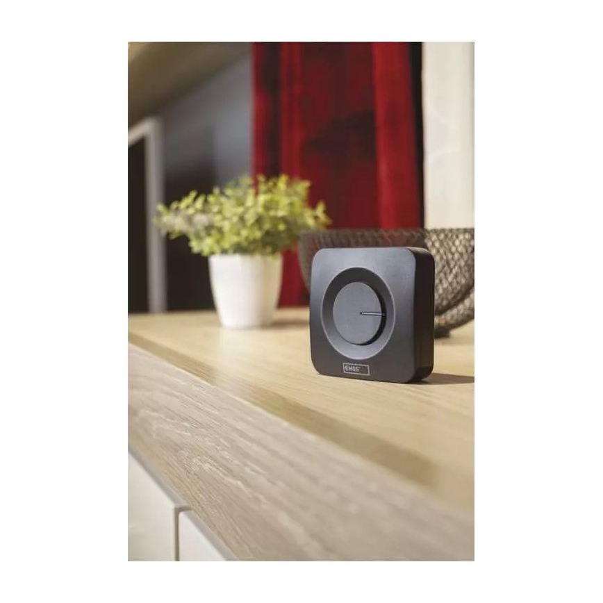 Bezdrátový zvonek na baterie 3xAAA IP56 černá