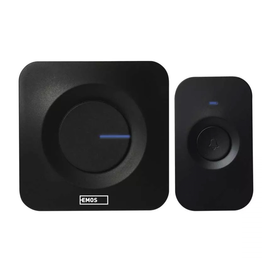 Bezdrátový zvonek na baterie 3xAAA IP56 černá