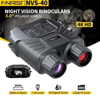 Binokulární dalekohled s nočním viděním 6x25 4000 mAh