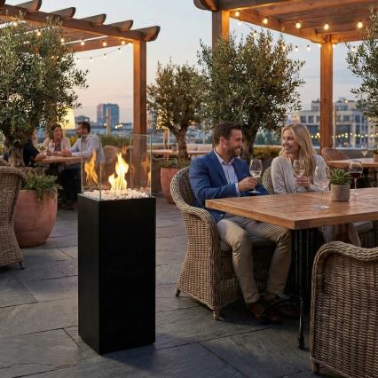 BIO krb ALICANTE 26,5x80,5 cm 2kW černá + ochranný kryt