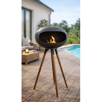 BIO krb TOKIO 45x100 cm 2kW černá