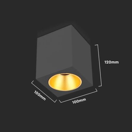 Bodové svítidlo 1xGU10/35W/230V čtvercový černá