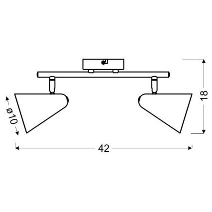 Bodové svítidlo AMOR 2xE14/40W/230V růžová