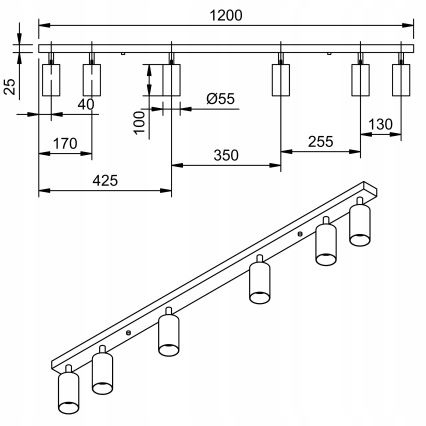 Bodové svítidlo ANGIE 6xGU10/35W/230V bílá