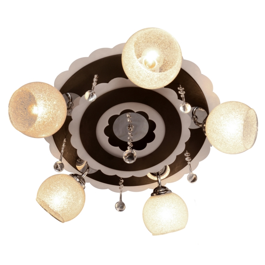 Bodové svítidlo ARONA 5xE27/15W/230V+LED černá