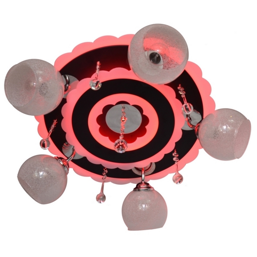 Bodové svítidlo ARONA 5xE27/15W/230V+LED černá