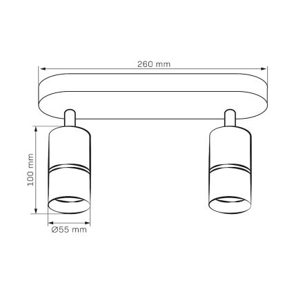 Bodové svítidlo BAMBOO 2xGU10/10W/230V bílá