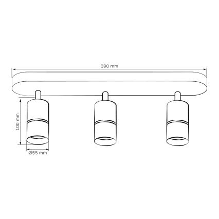 Bodové svítidlo BAMBOO 3xGU10/10W/230V bílá