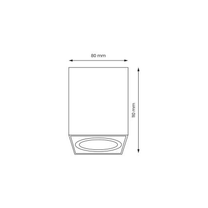 Bodové svítidlo BIMA 1xGU10/25W/230V hranatý bílá