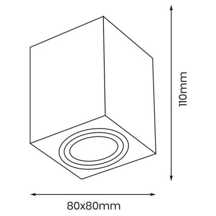 Bodové svítidlo BIMA 1xGU10/25W/230V hranatý černá