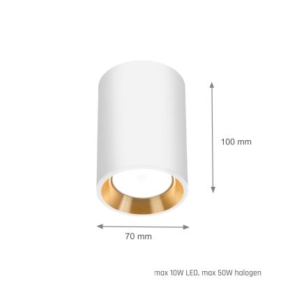 Bodové svítidlo CHLOE 1xGU10/35W/230V kulatý bílá/zlatá