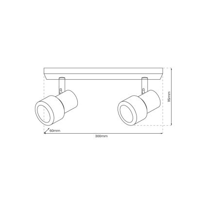 Bodové svítidlo CINO 2xGU10/8W/230V bílá