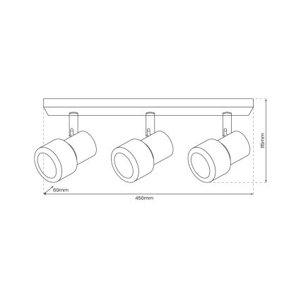 Bodové svítidlo CINO 3xGU10/8W/230V bílá