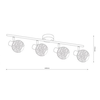 Bodové svítidlo DEX 4xE14/10W/230V béžová/krémová