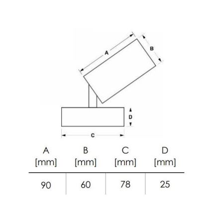 Bodové svítidlo DEZ 1xGU10/30W/230V černá