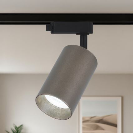 Bodové svítidlo do 1-fázového lištového systému PIPE 1xGU10/10W/230V hnědá