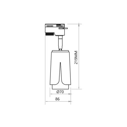 Bodové svítidlo do lištového systému FLOWER 1xGU10/8W/230V bílá