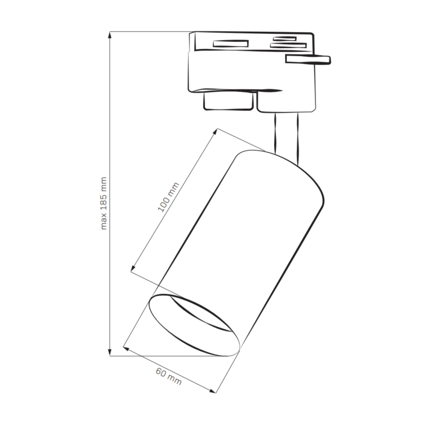 Bodové svítidlo do lištového systému MARIBEL 1xGU10/10W/230V černá