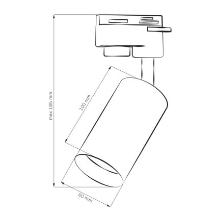 Bodové svítidlo do lištového systému MARIBEL 3xGU10/10W/230V +1 m lištový systém bílá