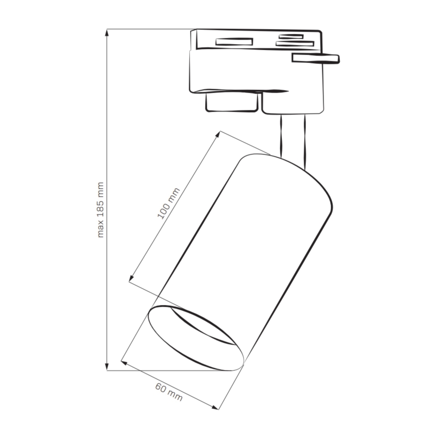 Bodové svítidlo do lištového systému MARIBEL 3xGU10/10W/230V +1 m lištový systém bílá