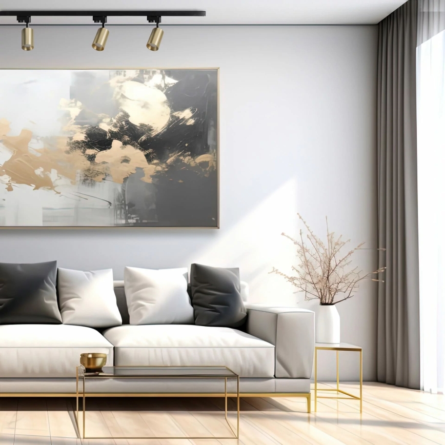Bodové svítidlo do lištového systému MARIBEL 3xGU10/10W/230V +1 m lištový systém zlatá