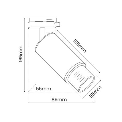 Bodové svítidlo do lištového systému MICA 1xGU10/25W/230V 1-fázové bílá