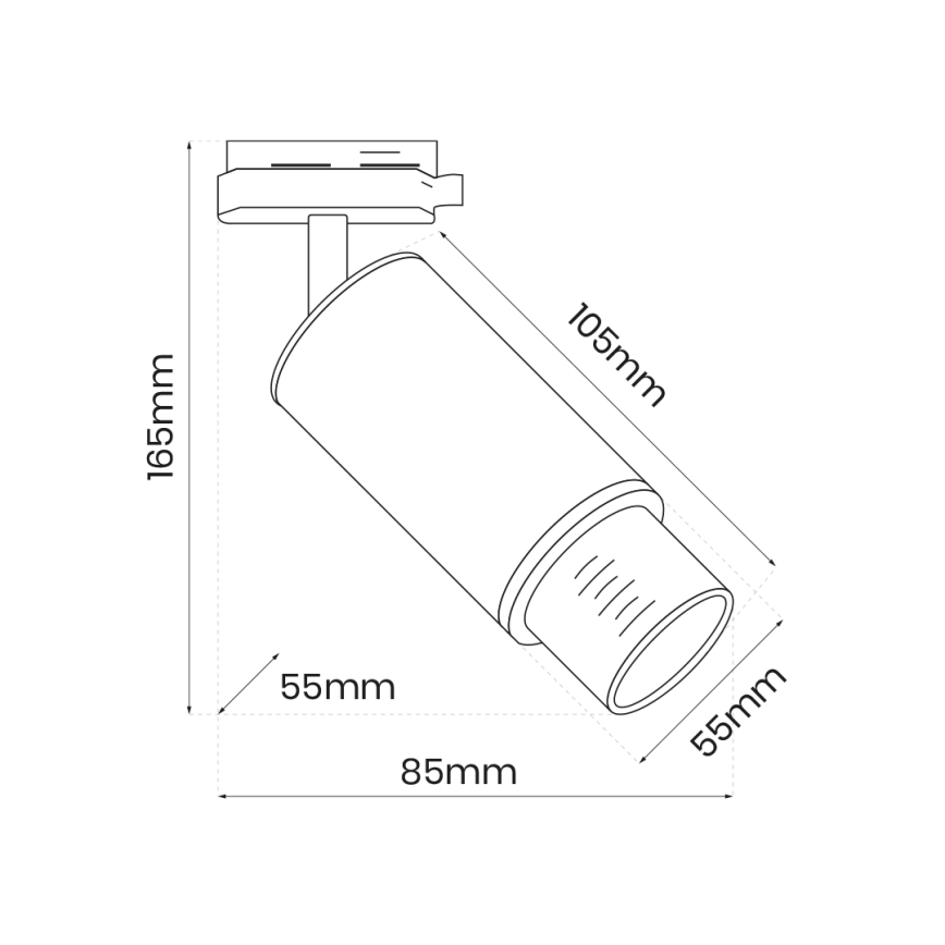 Bodové svítidlo do lištového systému MICA 1xGU10/25W/230V 1-fázové bílá