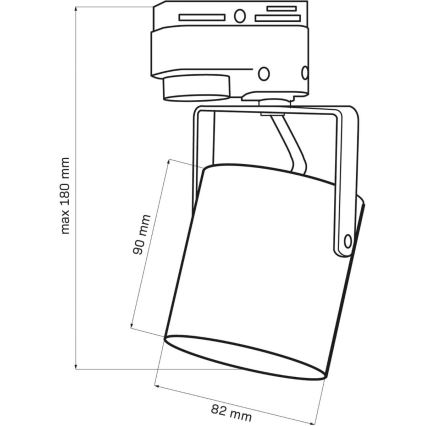 Bodové svítidlo do lištového systému MINOR 1xGU10/10W/230V černá