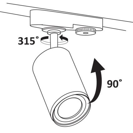 Bodové svítidlo do lištového systému PARIS 3xGU10/10W/230V + 1 m lištový systém bílá