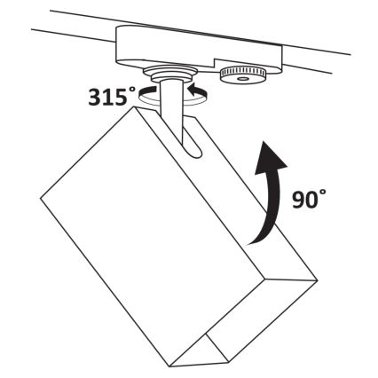 Bodové svítidlo do lištového systému SQUARE 1xGU10/10W/230V černá