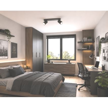 Bodové svítidlo FAMA 2xGU10/30W/230V černá