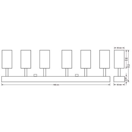 Bodové svítidlo FARGO 6xGU10/30W/230V bílá