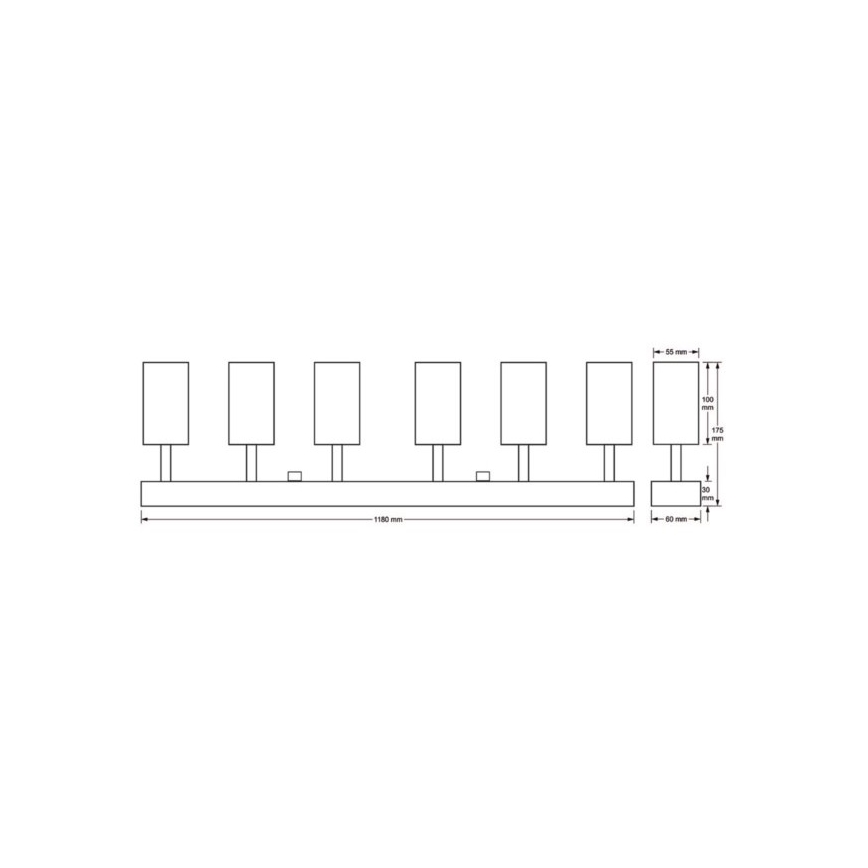 Bodové svítidlo FARGO 6xGU10/30W/230V bílá