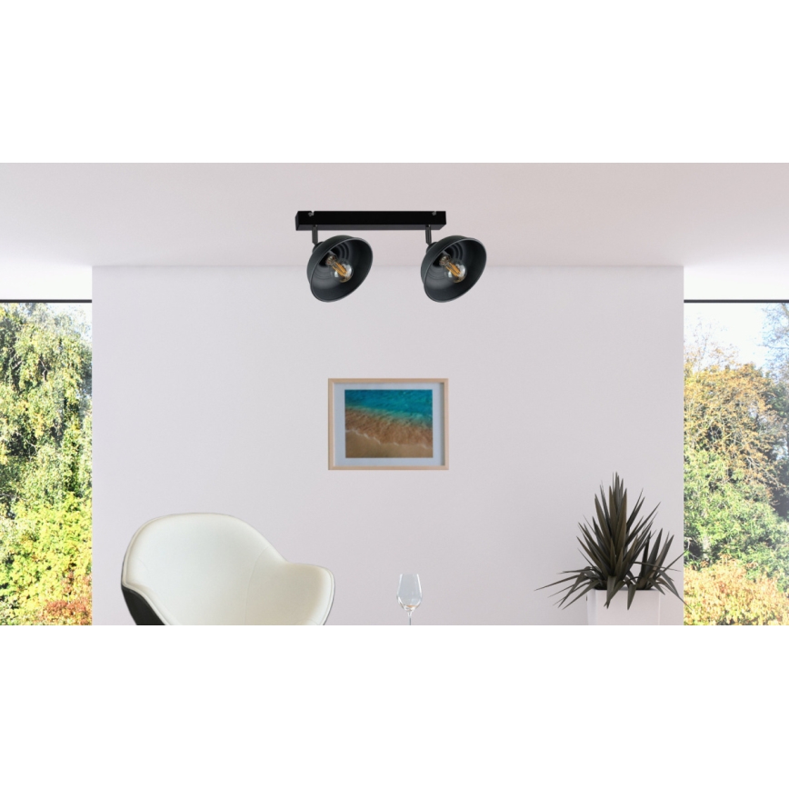 Bodové svítidlo FAUN 2xE27/60W/230V černá
