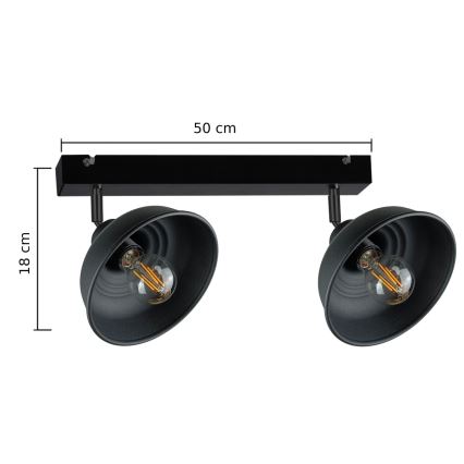 Bodové svítidlo FAUN 2xE27/60W/230V černá