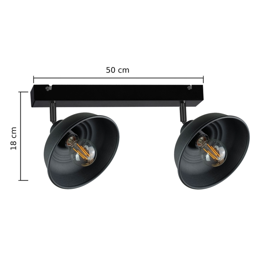 Bodové svítidlo FAUN 2xE27/60W/230V černá