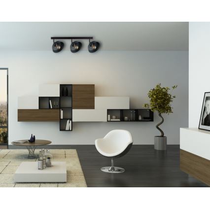 Bodové svítidlo FAUN 3xE27/60W/230V černá