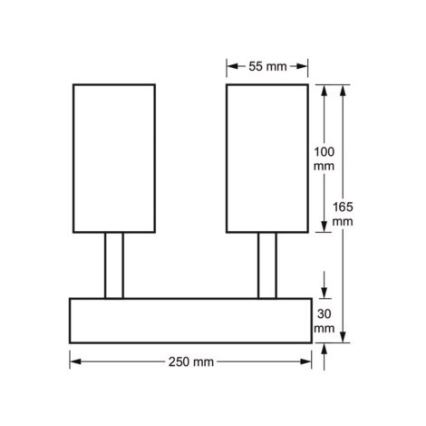 Bodové svítidlo FILO 4xGU10/30W/230V černá/zlatá