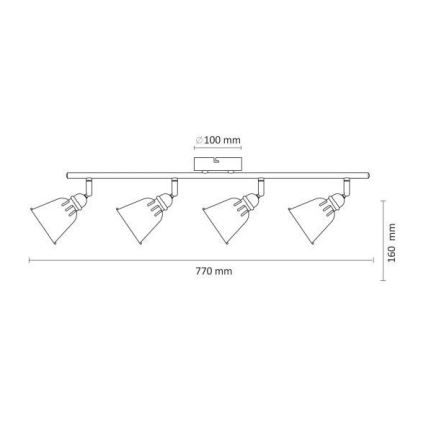 Bodové svítidlo FIONA 4xE14/8W/230V černá