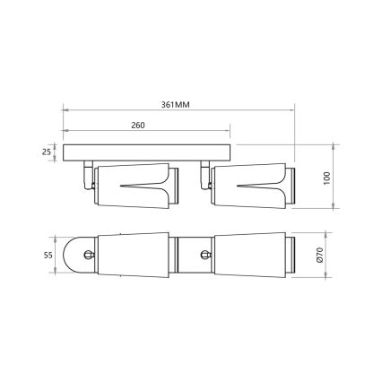 Bodové svítidlo FLOWER 2xGU10/8W/230V bílá