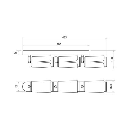 Bodové svítidlo FLOWER 3xGU10/8W/230V bílá