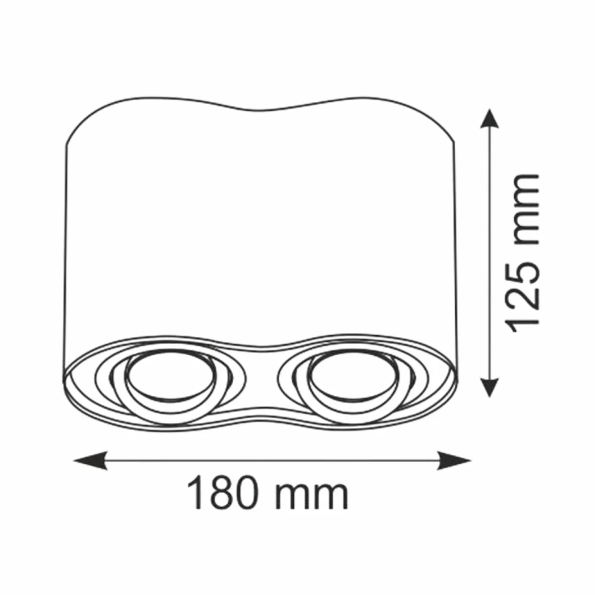Bodové svítidlo HADAR 2xGU10/10W/230V černá