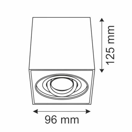 Bodové svítidlo HADAR Q1 1xGU10/10W/230V černá