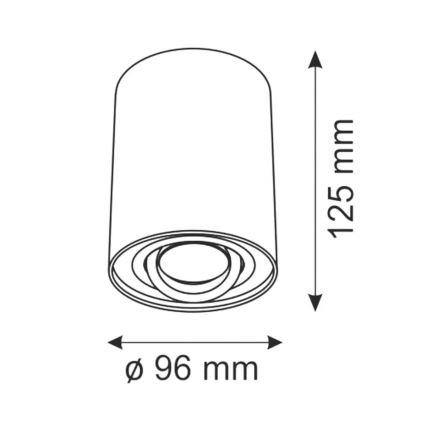 Bodové svítidlo HADAR R1 1xGU10/10W/230V černá
