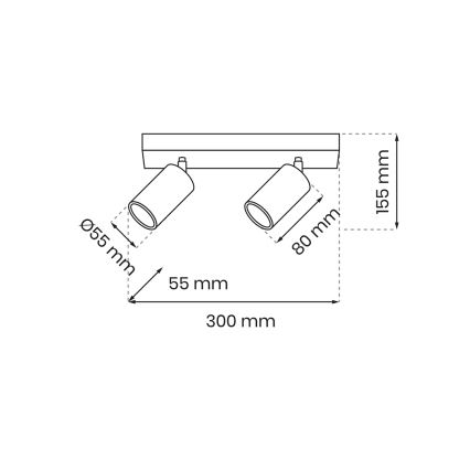 Bodové svítidlo HUDSON 2xGU10/8W/230V bílá